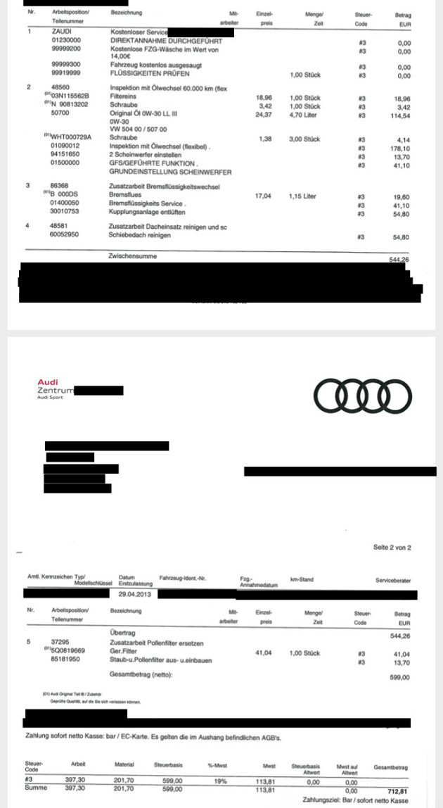 Inspektion / Was muss gemacht werden & Kosten - Allgemeine Fragen Inspektion / Was muss gemacht werden & Kosten - Allgemeine Fragen